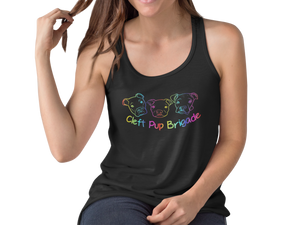 Cleft Pup Brigade Pride Racerback Tank - Ruff Life Rescue Wear