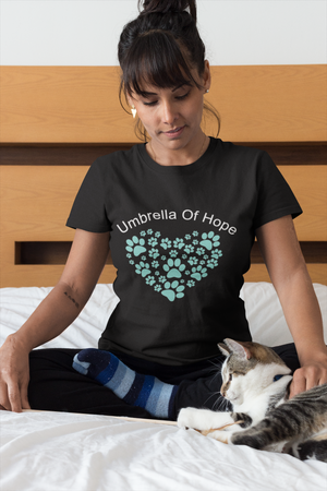 Umbrella of Hope Paw Heart Unisex Tee - Ruff Life Rescue Wear